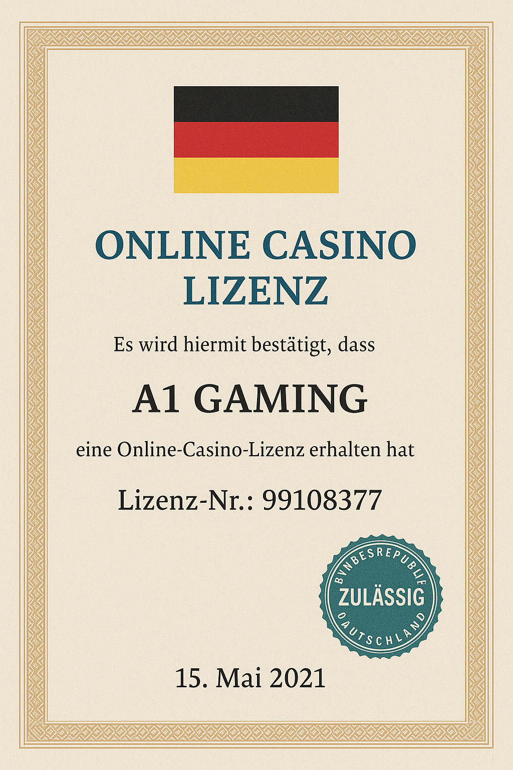 Kalitebet Lisans Belgesi 1